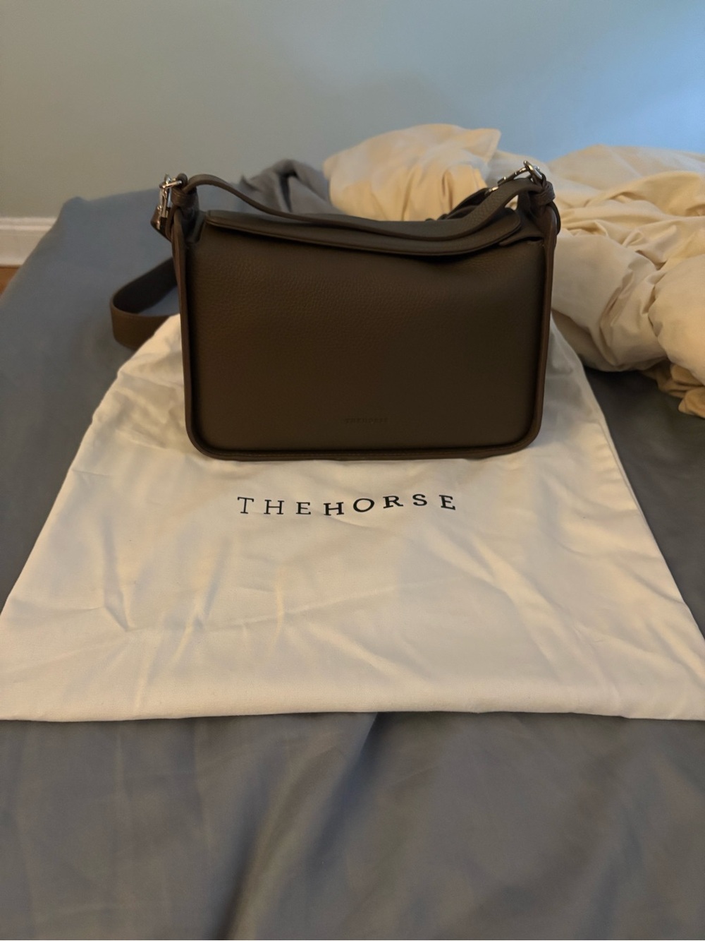 The Horse Olive Green Leather Clementine Bag